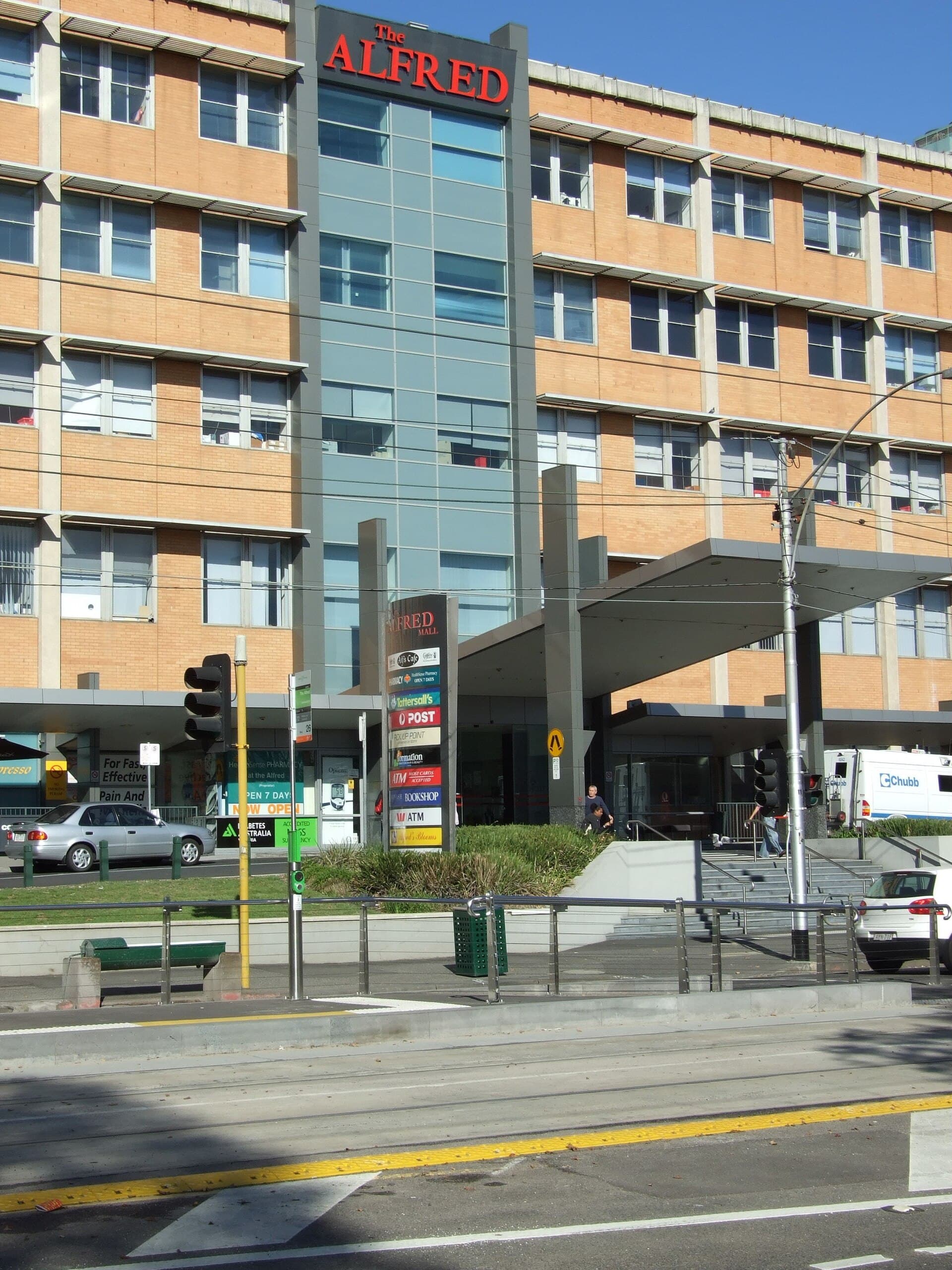 The Alfred Hospital on Commercial Road in Melbourne